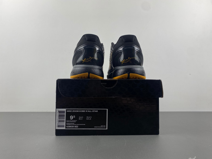 nike kobe vi black gold (ps) 429911-001
