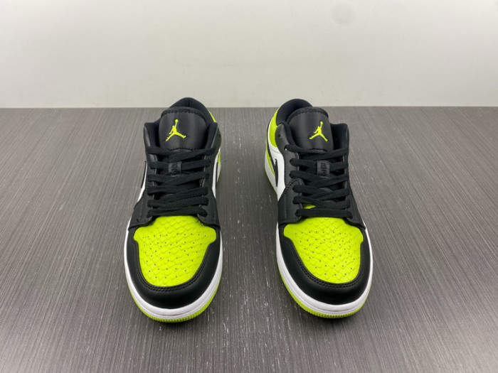 air jordan 1 low "vivid green snakeskin" dx4446-301
