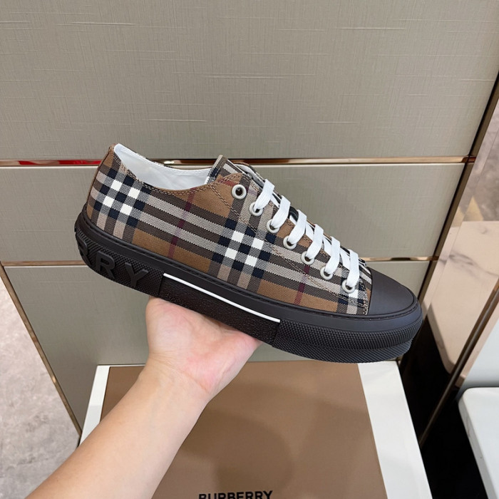 B**rry vintage check cotton sneakers