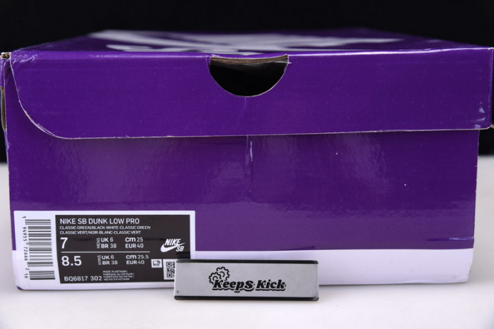 nike sb dunk low classic green bq6817-302