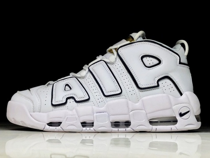 Nike Air More Uptempo White Navy Gold 415082-109